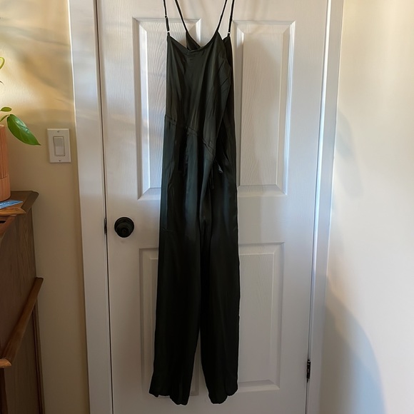 Chaser Pants - RARE green chaser silky basics jumpsuit green Kale